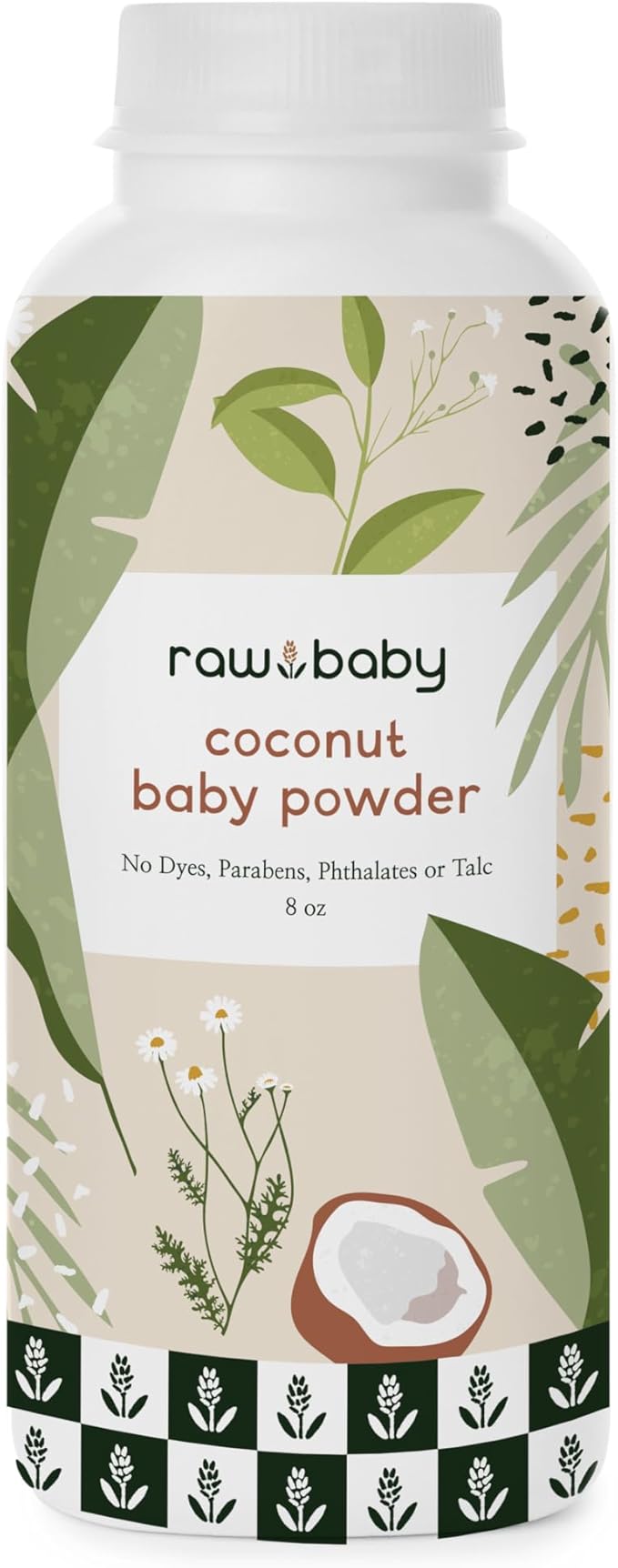 Raw Baby Baby Powder - Natural - Coconut - 8 Ounce