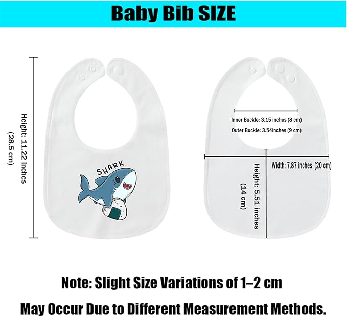 Cute Unisex-Baby Bib, Cotton Adjustable Waterproof Drooler, Birthday Gifts for Girls Boys 0-24 Months