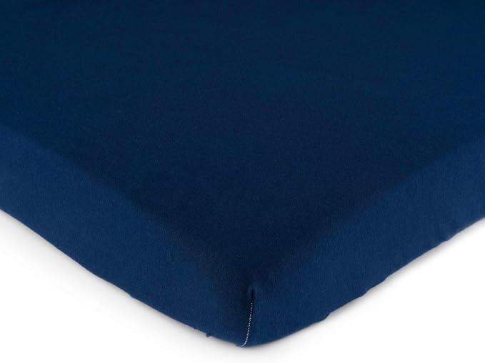 SheetWorld Baby Fitted Bassinet Sheet Fits Maxi COSI 20 x 32 inches, 100% Cotton Jersey Hypoallergenic Sheet, Unisex Boy Girl, Solid Navy, Made in USA