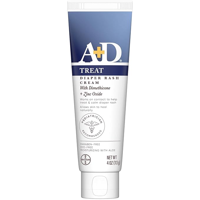 A+D Diaper Rash Cream, Zinc Oxide Cream, 4 oz (113 g) by A&D