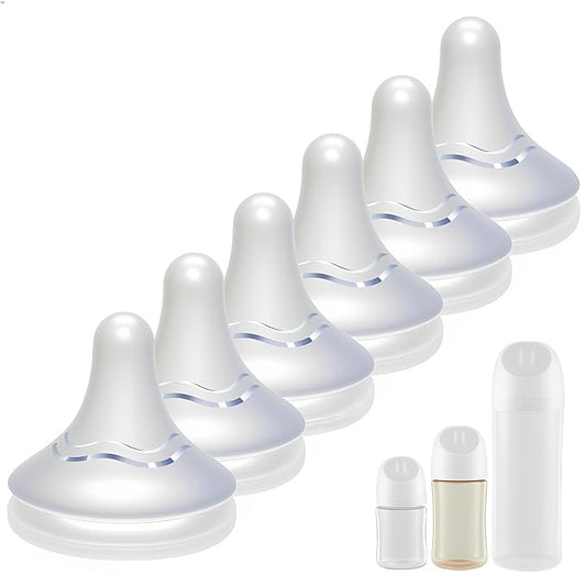 Silicone Replacement Nipple Compatible with Pigeon Baby Bottle,Fit for Pigeon Baby Bottle Nipples,Size LL 9m+ 6 Count(Extra Fast Flow).