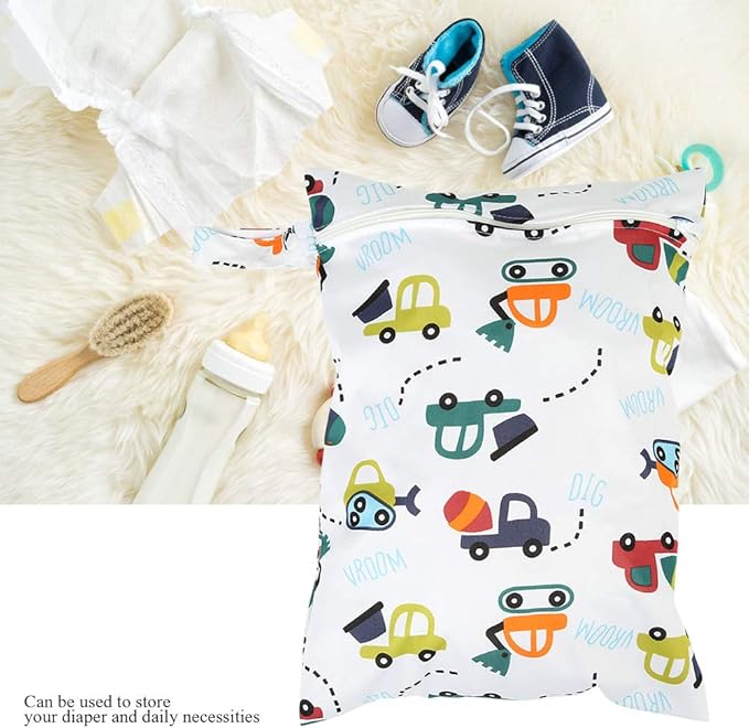 Boys Wet Bag, Reusable Diaper Carryall with Zipper for Travel, Beach Swimsuits Clothes Storage
