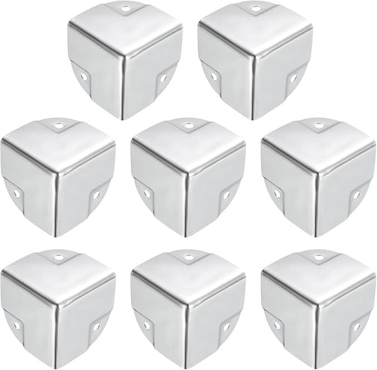 uxcell Metal Box Corner Protectors Box Edge Guard Protector 40 x 40 x 40mm Silver Tone 16pcs for Table Corners and Desk Corners