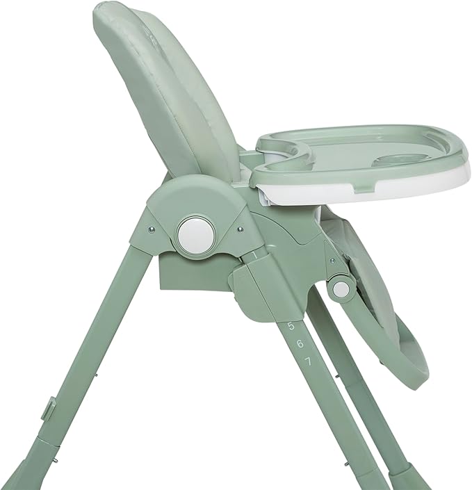 Little Folks by Delta Children 2-in-1 SlimFold High Chair for Babies and Toddlers, Sage Green