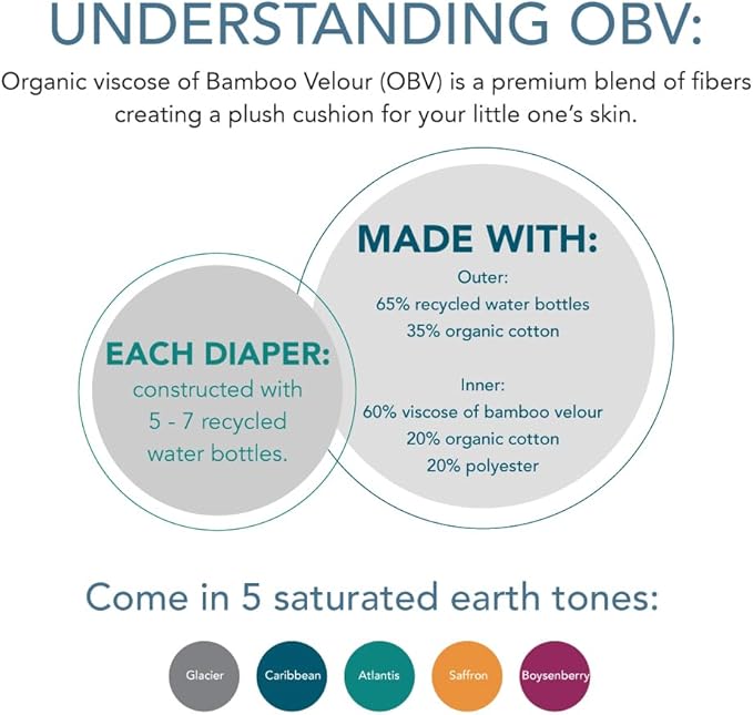 Kanga Care Ecoposh OBV Reusable Pull Up Toddler Underwear Potty Training Pants | Atlantis Small 1T/2T