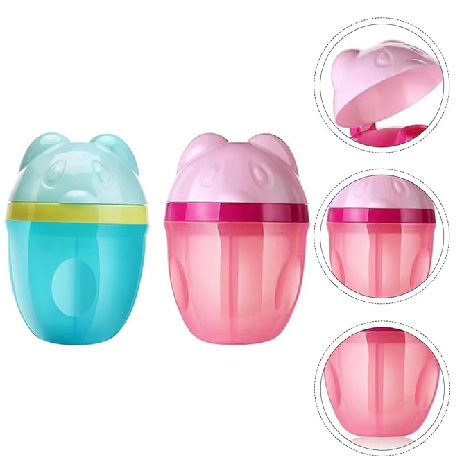 Kisangel Large Capacity Milk Powder Box Baby Formula Container Leak-Proof Food Grade Material Portable Travel Container for Baby Snacks 2-Pack 5.19X3.54X3.54In