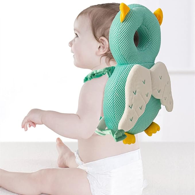 Baby Head Protector & Baby Knee Pads for Crawling, Adjustable Toddlers Head Safety Pad Cushion Backpack, Baby Back Protection for Crawling & Walking, for Age 5-24Months (Rabbit)
