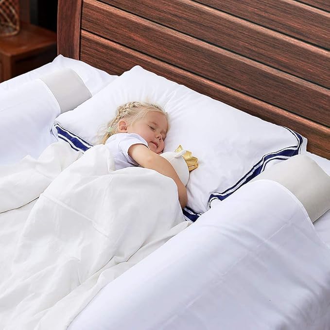 USHMA [2-Pack] Travel Bed Rails for Toddlers | Inflatable Bed Rails, Blow Up Portable Bed Rail for Kids | Toddler Bed Guard Rail for Full, Queen, King Size Beds | Bed Rail for Home, Hotel or Travel