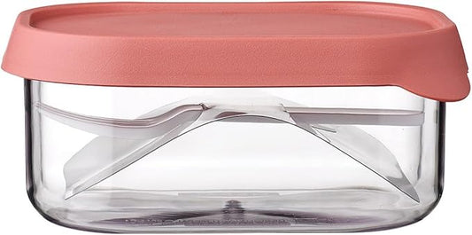 Mepal Take a Break Fruit Box To Go - 250 ml With Small Fork - Fits Ideally in Lunch Box - Vivid Mauve