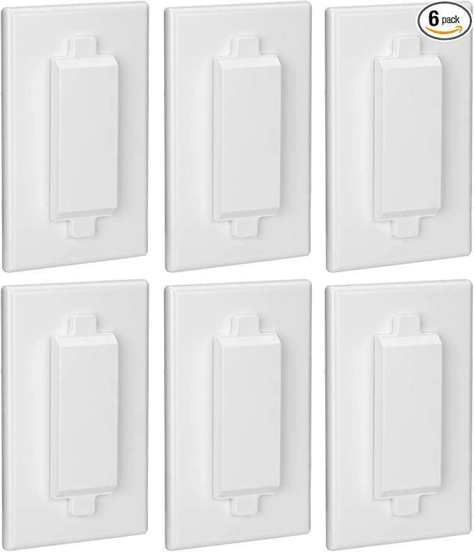 Bates- Magnetic Light Switch Guard, 6 Pack, White, Light Switch Cover Child Proof