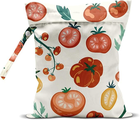 Wet Dry Wet Bag for Swimsuit Towel Baby Travel Cloth Diapers Beach Gym Toiletries Makeup Storage Bag Summer Vacation Essential Holiday Summer Tomato