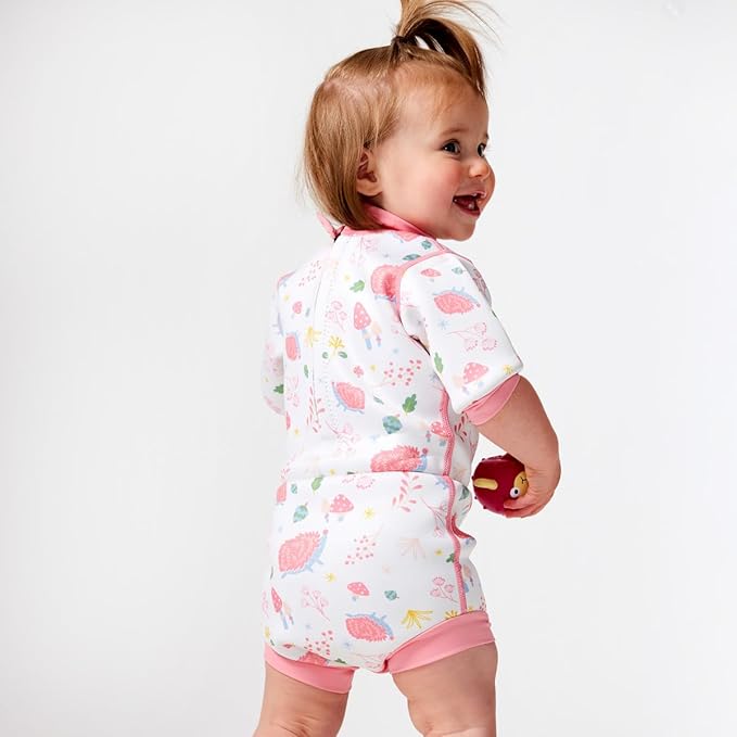 Splash About Happy Nappy Wetsuit, Swimsuit for Babies & Toddlers with Built-in Swim Diaper (Forest Walk, 6-14 Months)