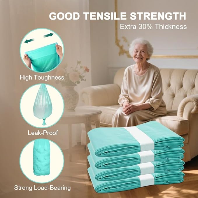 Adult Diaper Liner Refills Compatible with Janibell Akord 280 Slim Model Diaper System, Lasts Over 500 Adult Briefs Green,Pack of 4