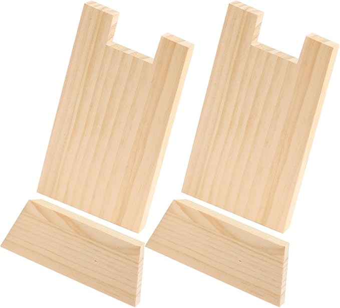 2 Pack Wooden Couch Wall Stopper Sofa Spacers, Adjustable Furniture Wall Protectors Headboard Bumpers Stoppers (Squre)