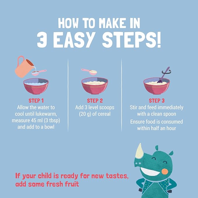 Slurrp Farm Multigrain Millet Baby Cereal with Mixed Fruit & Milk | No Added Sugar, Sweetened with Dates | Easy to Prepare Baby Porridge | Healthy Breakfast for Little Ones | 7.05 Oz (200g)