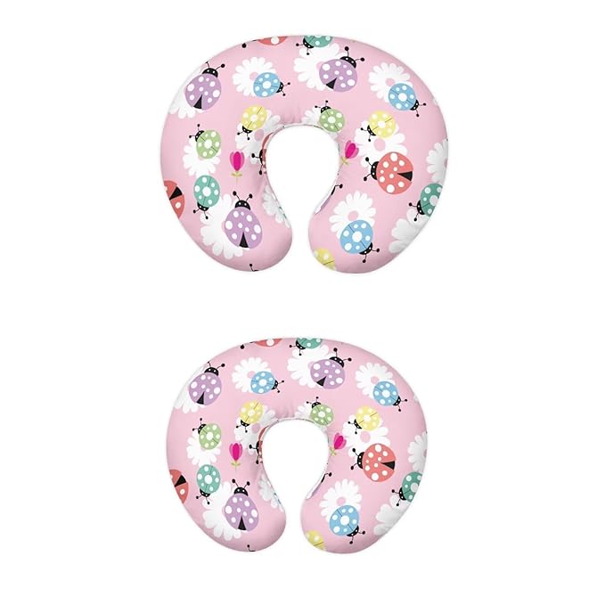 Daisy Colorful Ladybug Easter Nursing Pillow Cover for Baby Boy Girl Ultra Soft Comfortable Newborn Nursing Pillow Case Easy to Use and Dustptoof