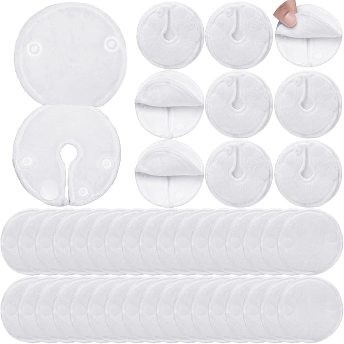 Sosation 20 Pack Feeding Tube Pads G Tube Button Pad with Cover Reusable Feeding Supplies Cotton Button Covers Peritoneal Abdominal Dialysis Peg Supplies for Nursing Care, White