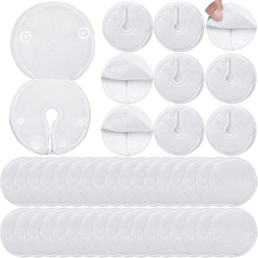Sosation 20 Pack Feeding Tube Pads G Tube Button Pad with Cover Reusable Feeding Supplies Cotton Button Covers Peritoneal Abdominal Dialysis Peg Supplies for Nursing Care, White
