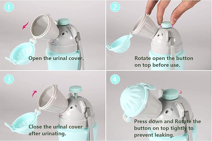 ONEDONE Portable Potty Baby Child Potty Urinal Emergency Toilet for Camping Car Travel and Kid Potty Pee Training (Blue)