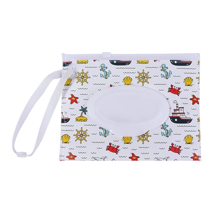 Wipes Dispenser Refillable Reusable Wipe Holder Wipe Pouch Case Wipe Container for Strollers,Backpacks,Travel,Diaper Bag,7.08 * 5.51 inch(3)