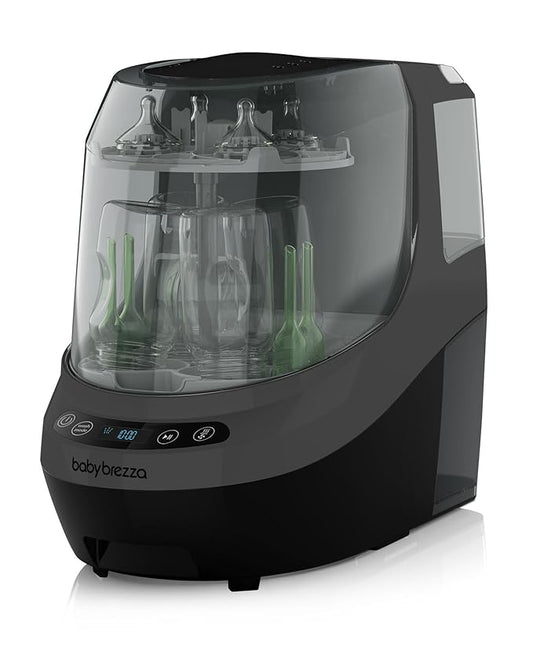 Baby Brezza Bottle Washer Pro - Baby Bottle Washer, Sterilizer + Dryer - All in One Machine Cleans Baby Essentials, Bottles + Pump Parts – Appliance Replaces Bottle Brushes & Drying Racks, Charcoal