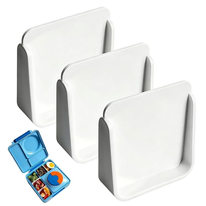 3 Pack Lunch Box Dividers Compatible with Omie Bento Box, Reusable Insert Dividers to organizing Food and Snacks (White)