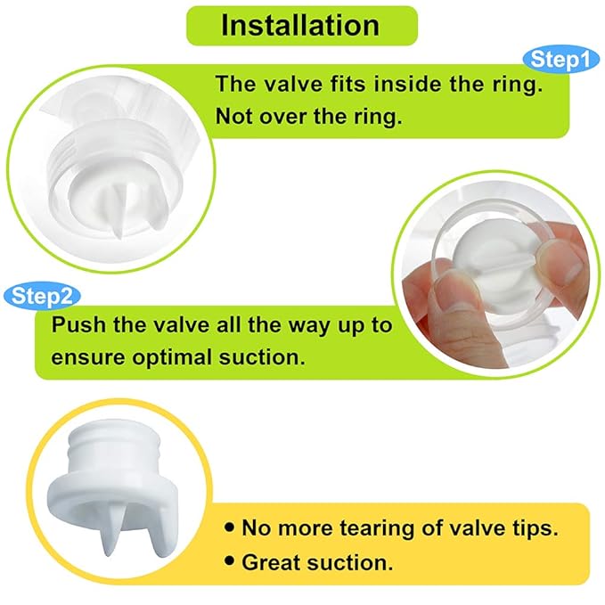 Nenesupply 4 pc Duckbill Valves Compatible with Medela and Avent Pumps Not Original Medela Pump Parts Work with Medela Pump in Style Medela Symphony Replace Medela Valve Membrane and Avent Valve