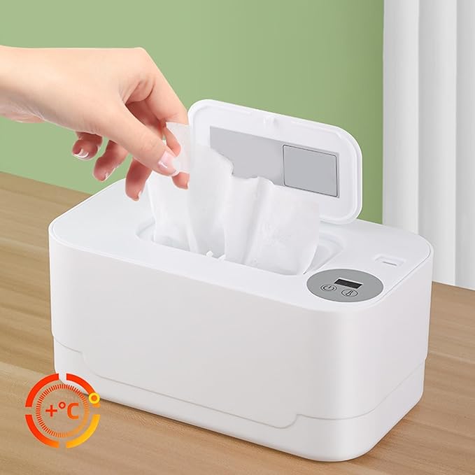 Baby Wipe Warmer,Portable Temperature Adjustable USB Powered Large Capacity Wet Tissue Dispenser Heater for Newborn Wet Napkin Warmer 1