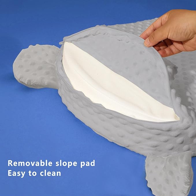 Baby Feeding Pillow Adjustable Newborn Nursing Pillow for Breastfeeding,Bottle Feeding Washable(Grey, One Size)