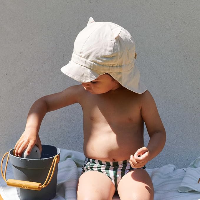 Infant Baby Boys Swim Diapers Washable Reusable Swimming Diaper Waterproof Swim Pants Green Stripe Swimsuit 9-12 Month
