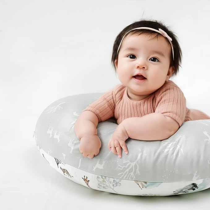 GRSSDER Nursing Pillow Cover Stretchy Minky Removable Nursing Covers for Breastfeeding Pillows, Ultra Soft Comfortable Slipcover for Boy and Girls, Stylish Pretty Savannah
