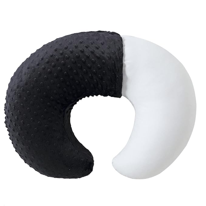 Nursing Pillow Cover, Breastfeeding Pillow Slipcover Snugly Fits for Nursing Pillow for Baby Boys and Girls, Premium Quality Microfiber, Ultra Soft Comfortable (Black)