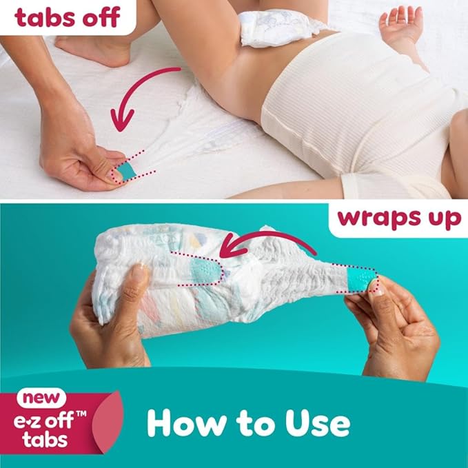 Pampers Pull On Cruisers 360° Fit Disposable Baby Diapers Size 4, 144 Count with Free & Gentle Baby Wipes 12 Flip-Top Packs (936 Wipes Total)