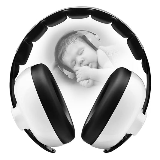 BBTKCARE Baby Headphones Noise Cancelling Headphones for Babies for 3 Months to 3 Years - white