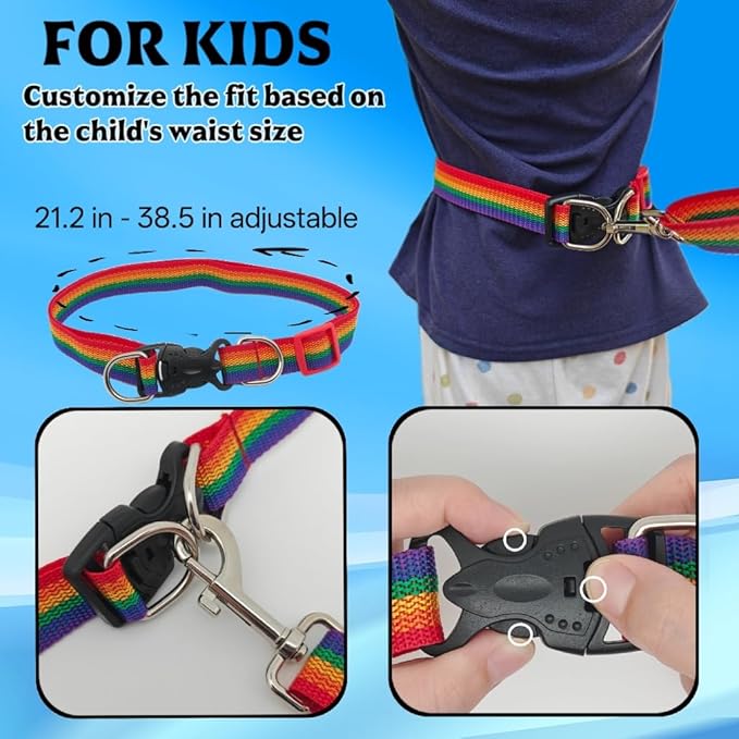 Safety Waist Leash for Kids with Autism,hyperactivity Disorder,A Hands-Free Baby Leash Equipped with an Adjustable Leash and Handle, ensuring the Safety and Proximity of Special Needs Children.