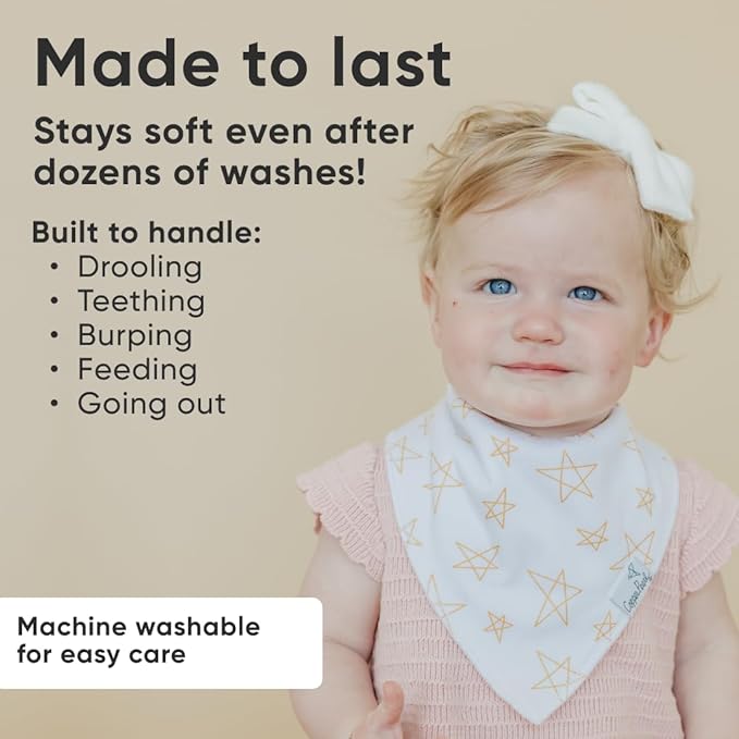 Copper Pearl Baby Bandana Bibs, 4 Pack