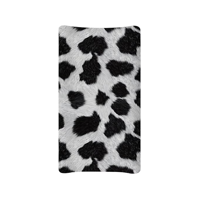 Cow Print Diaper Change Table Covers Removable Changing Pad Cover for Baby Easy to Install Cradle Mattress Sheets for All Season Gift for Holiday