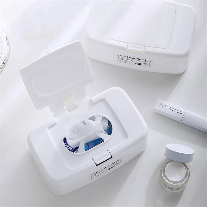 Wet Tissue Box Holder Wet Tissue Box Wipes Dispenser Portable Wipes Napkin Storage Box Holder Container for Car Home Plastic
