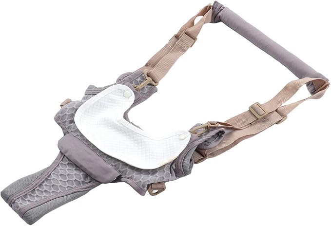 Baby Walking Harnesses, Lightweight Adjustable Detachable Crotch Pad Handheld Toddler Walk Assistant Belt Adjustable Standing Up and Walking Learning Helper for 8‑24M(Monsoon Grey-Profile Mesh)