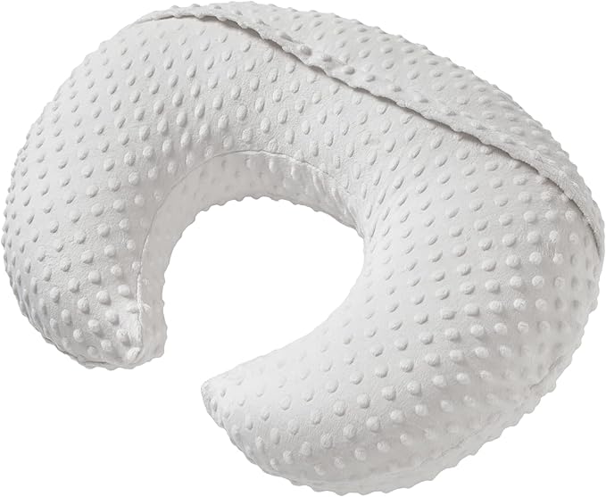 Pillowcase for Nursing Pillow and Positioner for Breastfeeding and Bottle Feeding, Propping Baby, Tummy Time, Baby Sitting Support, Awake-Time Support, Pillow Cover Only (White)