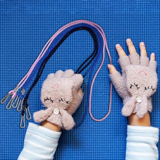 BESPORTBLE 3pcs Glove Leash Mitten Clips Mitten Lanyard with Clips for Glove Holder Gloves Strap for Toddlers and