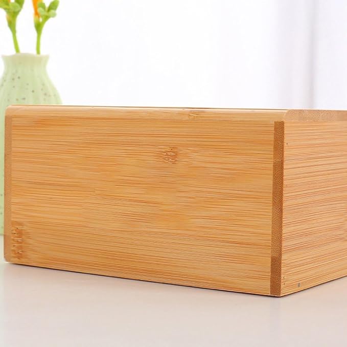 Tissue Box Cover, Bamboo Tissue Box Cover Rectangle, Tissue Box Holder Rectangular Covers Your Tissues, Decorative Tissue Box Cover