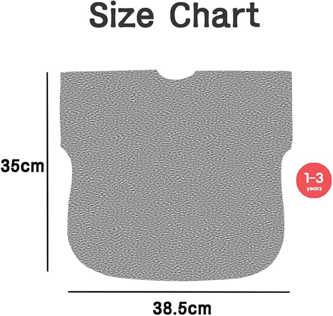 Plie Short Sleeve Waterproof Bib for Toddlers – Easy Clean Feeding Apron for Mealtime, Daycare, Self-Feeding, Lightweight