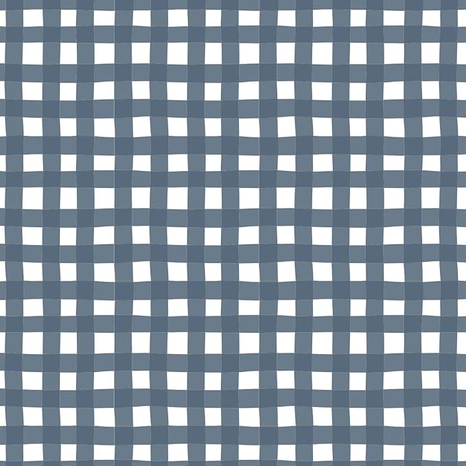 lulujo Baby Changing Pad Cover 100% Cotton Muslin Fitted Standard Size, 32 x 16 Inches, Navy Gingham