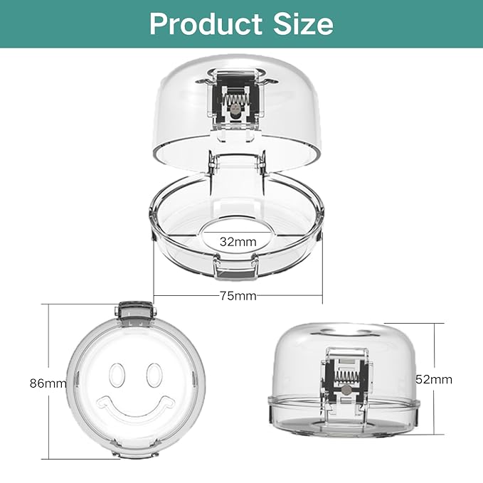 5 Pack Stove Knob Safety Covers – Child Proof Gas Stove Knob Covers, Universal Oven Lock Safety for Baby, Heat-Resistant Plastic Stove Knob Guards for Kitchen Safety (Clear)