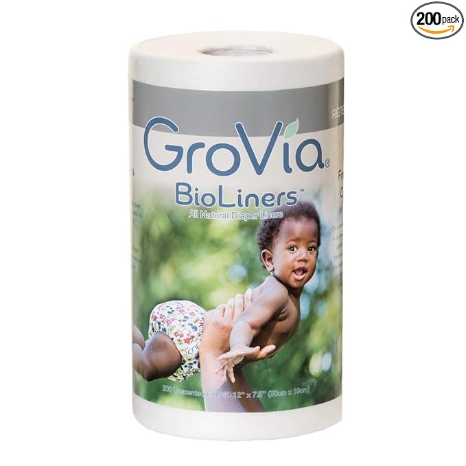 GroVia BioLiners – All Natural and Unscented for Natural Parenting – Breathable – Chlorine-Free – 200 Count