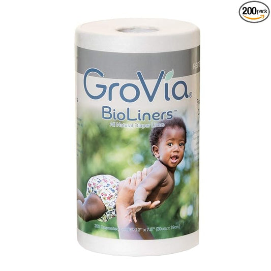GroVia BioLiners – All Natural and Unscented for Natural Parenting – Breathable – Chlorine-Free – 200 Count