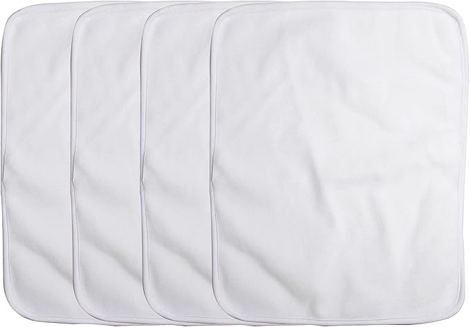 Craft Express Sublimtion Baby Burp Cloth - Machine Washable Fabric for Infants Ready to be Personalized on Flat Heat Press - 2 Pack