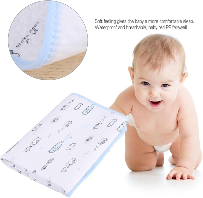 Sonew Nappy Pad, Reusable Portable Baby Changer Baby Mattress Washable Baby Bed Diaper Mattress 50x70cm(Blue)