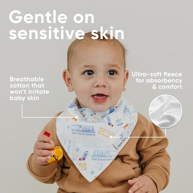 Copper Pearl Baby Bandana Bibs, 4 Pack